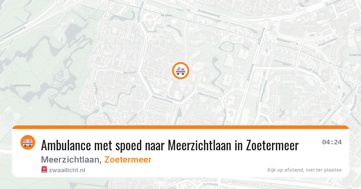 Ambulance met spoed naar Meerzichtlaan in Zoetermeer — 6 mei 2026