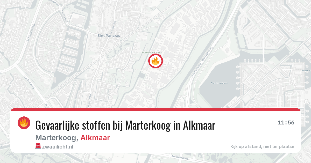 Gevaarlijke stoffen bij Marterkoog in Alkmaar — 27 mei 2026