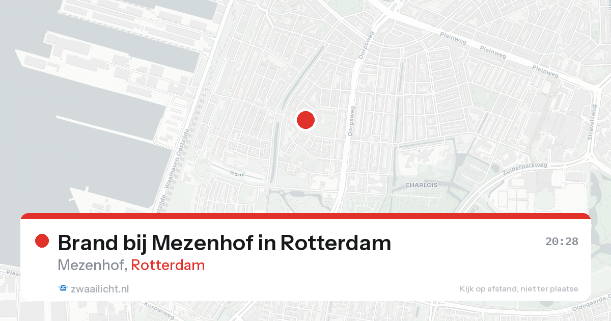 Brand bij Mezenhof in Rotterdam — 16 aug 2026