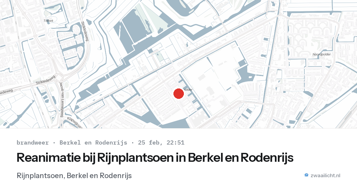 Reanimatie bij Rijnplantsoen in Berkel en Rodenrijs — 25 feb 2026