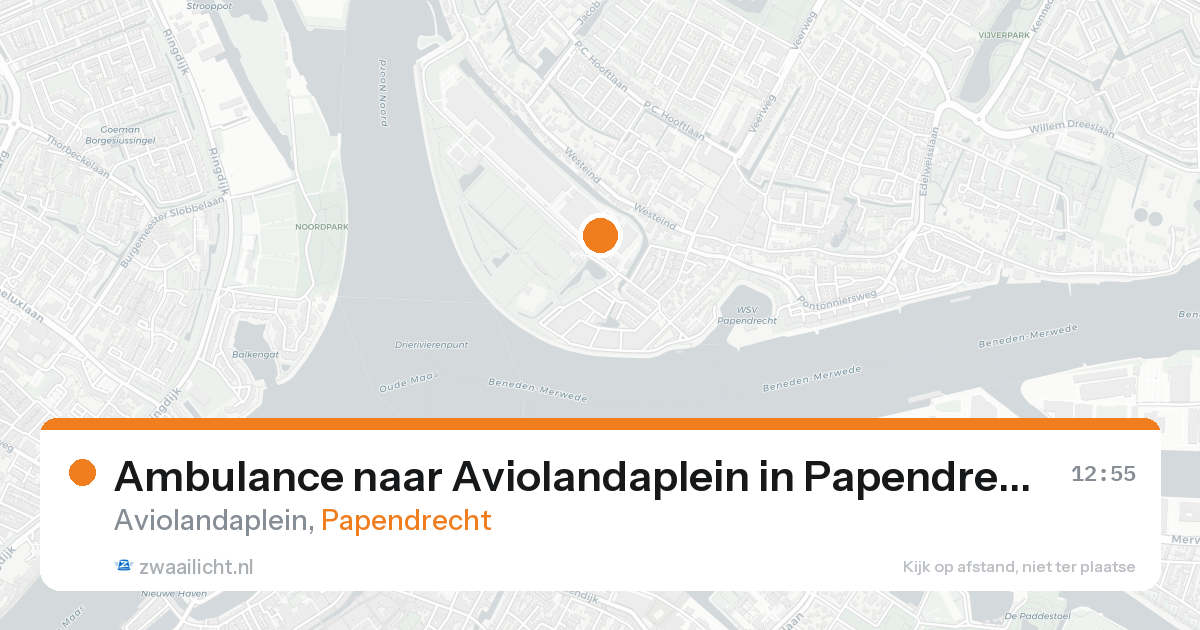 Ambulance naar Aviolandaplein in Papendrecht — 15 aug 2026