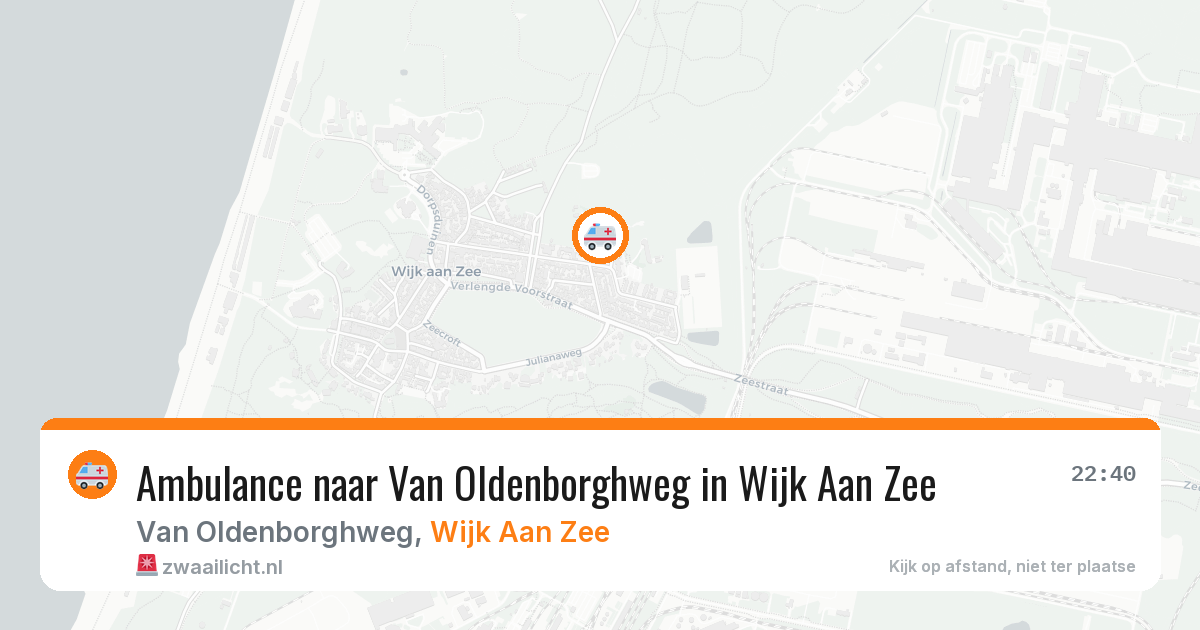 Ambulance naar Van Oldenborghweg in Wijk Aan Zee — 4 jul 2026