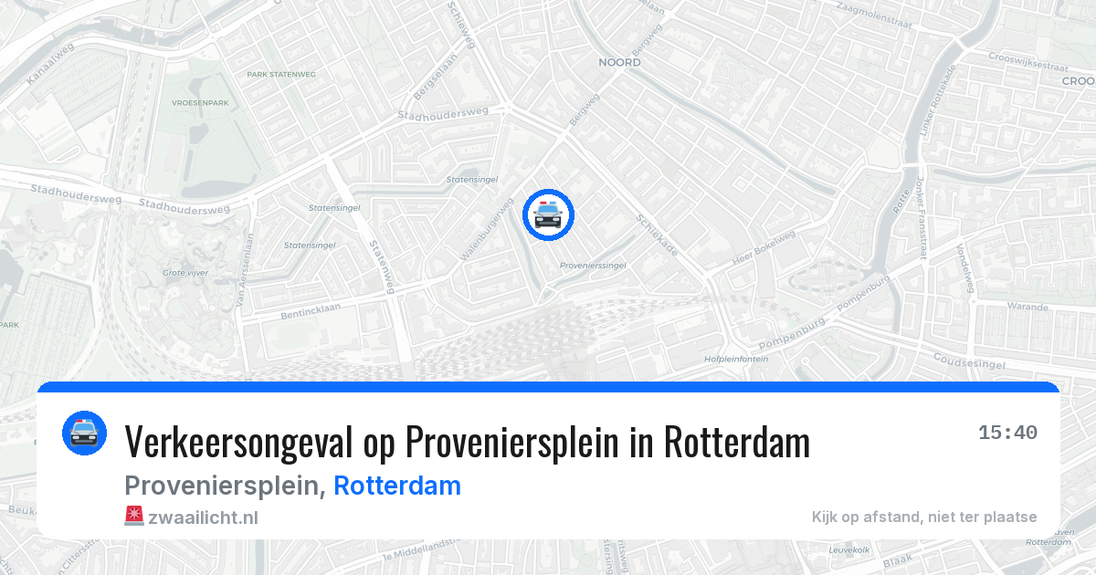 Verkeersongeval op Proveniersplein in Rotterdam — 29 mei 2026