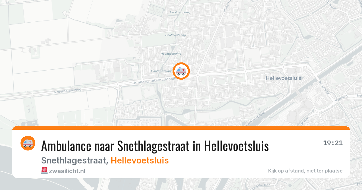 Ambulance naar Snethlagestraat in Hellevoetsluis — 10 jun 2026