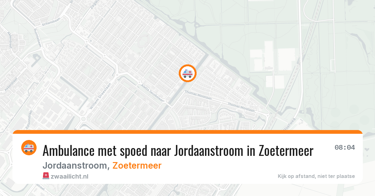 Ambulance met spoed naar Jordaanstroom in Zoetermeer — 9 jun 2026