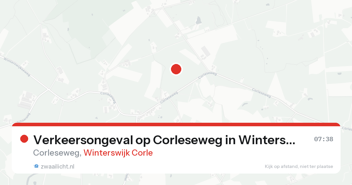 Verkeersongeval op Corleseweg in Winterswijk Corle — 18 aug 2026