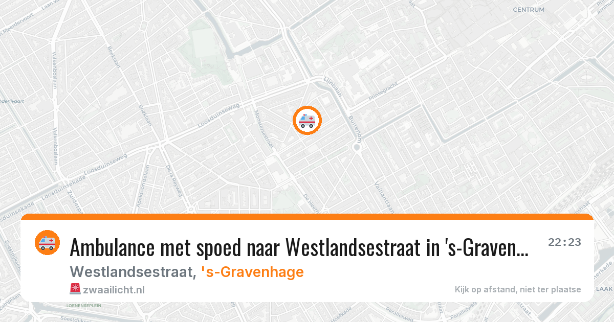 Ambulance met spoed naar Westlandsestraat in 's-Gravenhage — 4 aug 2026