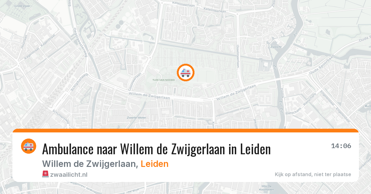 Ambulance naar Willem de Zwijgerlaan in Leiden — 11 aug 2026