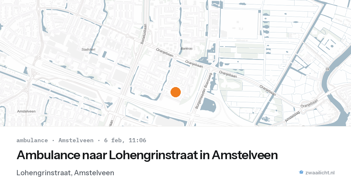 Ambulance naar Lohengrinstraat in Amstelveen — 6 feb 2026