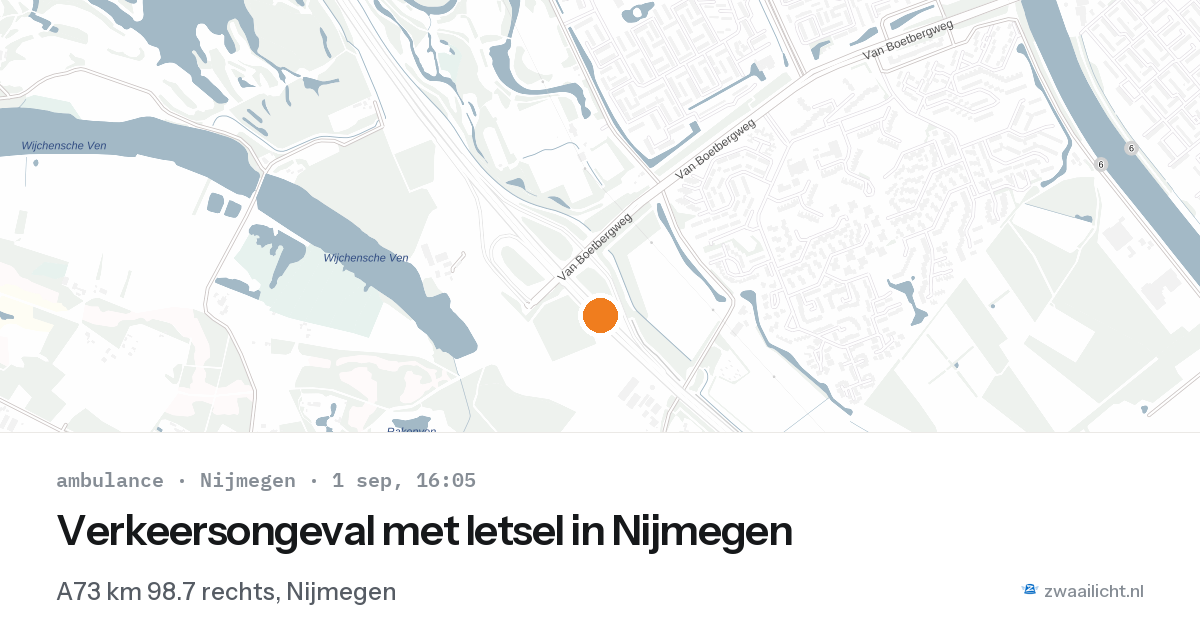 Verkeersongeval met letsel in Nijmegen — 1 sep 2026