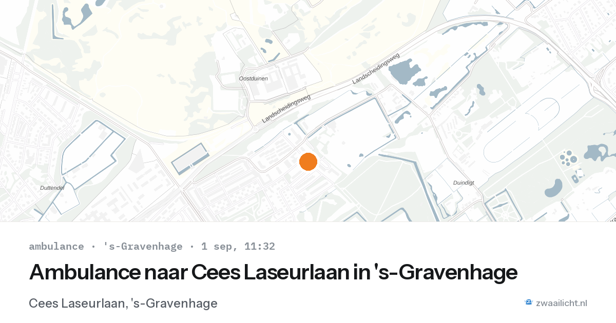 Ambulance naar Cees Laseurlaan in 's-Gravenhage — 1 sep 2026