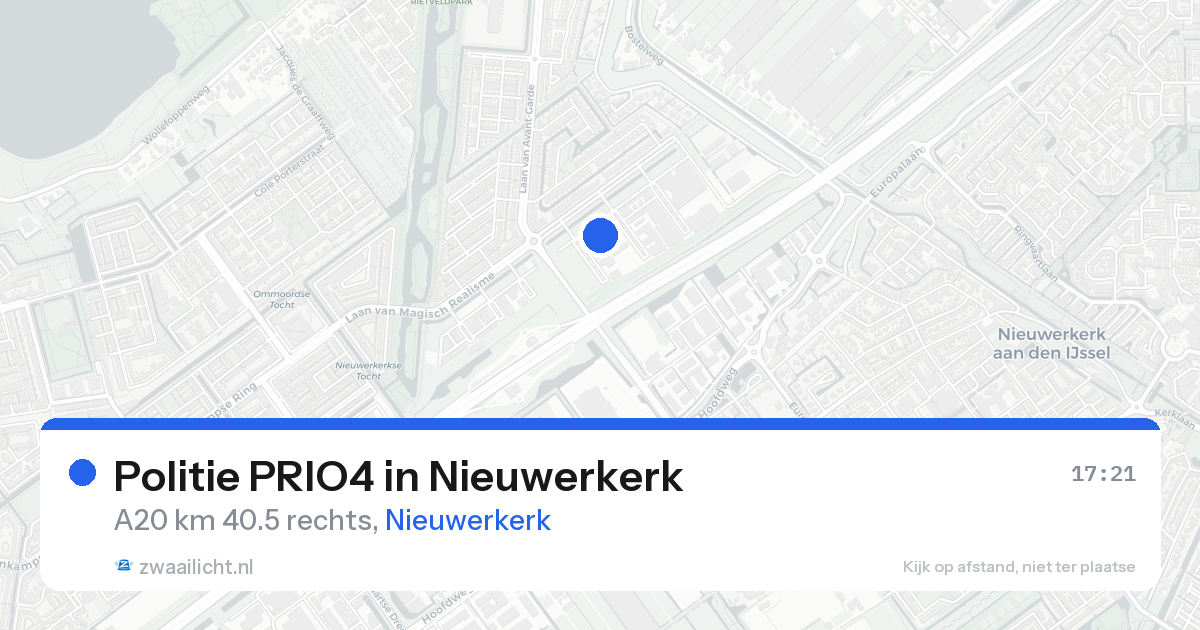 Politie PRIO4 in Nieuwerkerk — 24 aug 2026 | 🚨 Zwaailicht.nl