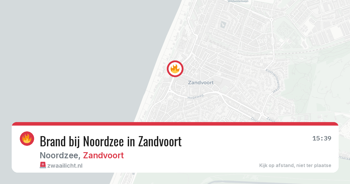 Brand bij Noordzee in Zandvoort — 30 mei 2026