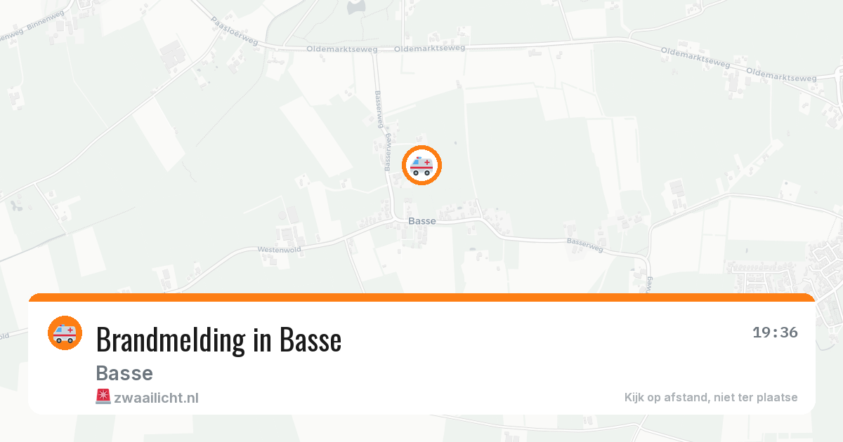 Brandmelding in Basse — 18 apr 2026