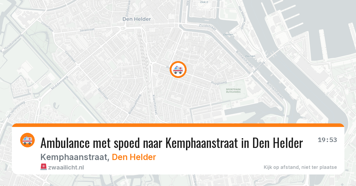Ambulance met spoed naar Kemphaanstraat in Den Helder — 23 jun 2026