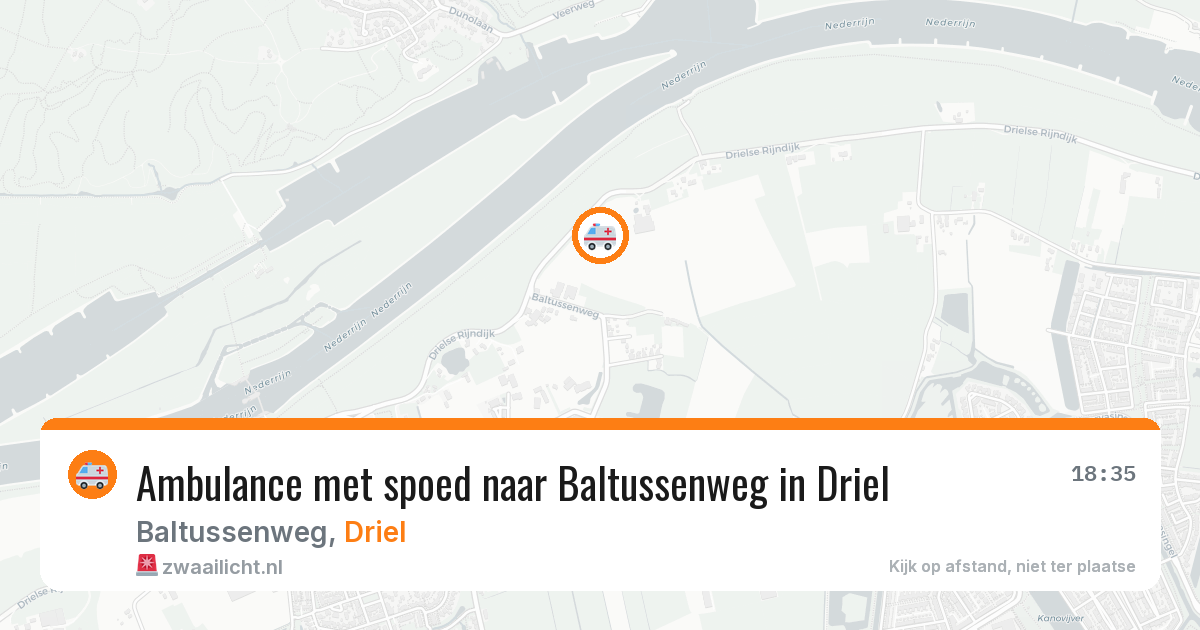 Ambulance met spoed naar Baltussenweg in Driel — 30 mei 2026
