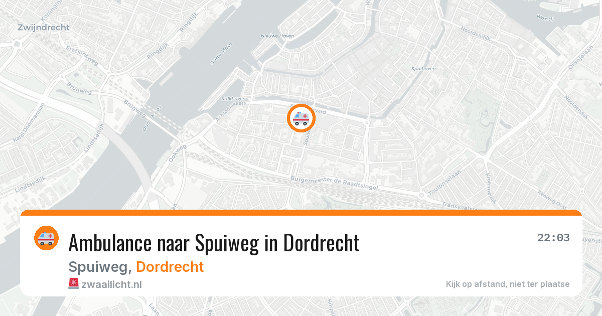 Ambulance naar Spuiweg in Dordrecht — 13 mei 2026