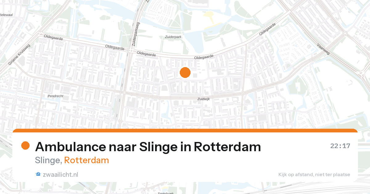 Ambulance naar Slinge in Rotterdam — 26 aug 2026