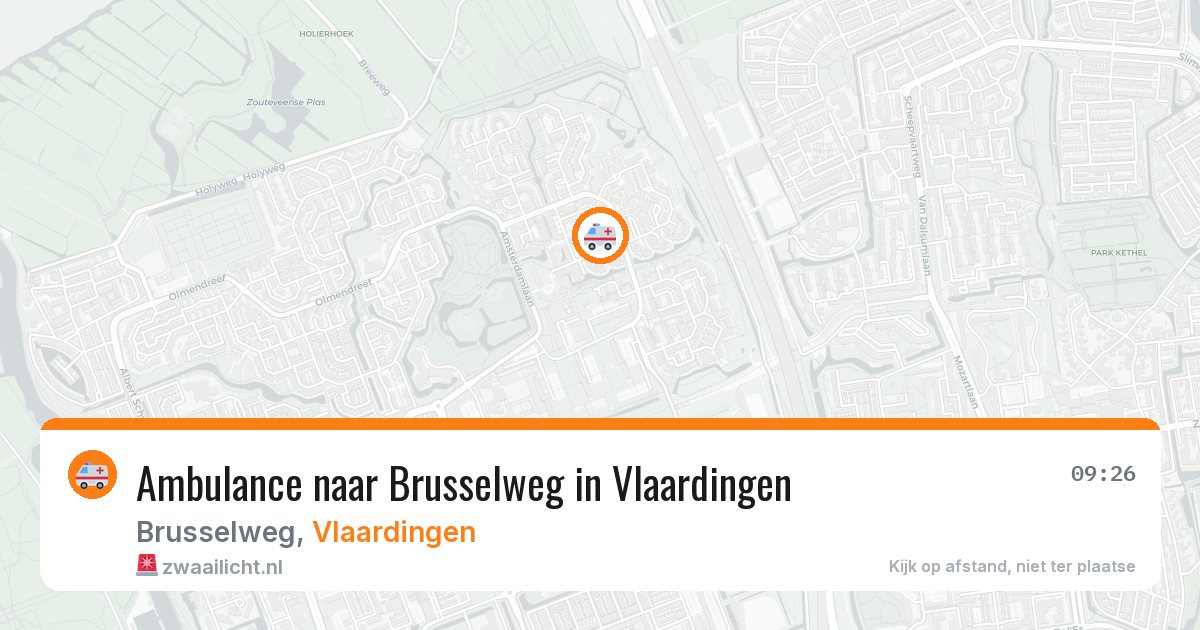 Ambulance naar Brusselweg in Vlaardingen — 3 aug 2026