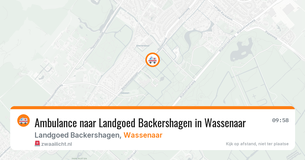 Ambulance naar Landgoed Backershagen in Wassenaar — 23 mrt 2026