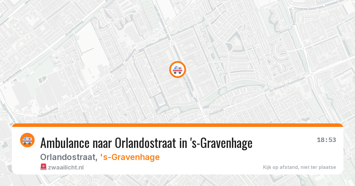 Ambulance naar Orlandostraat in 's-Gravenhage — 10 mei 2026