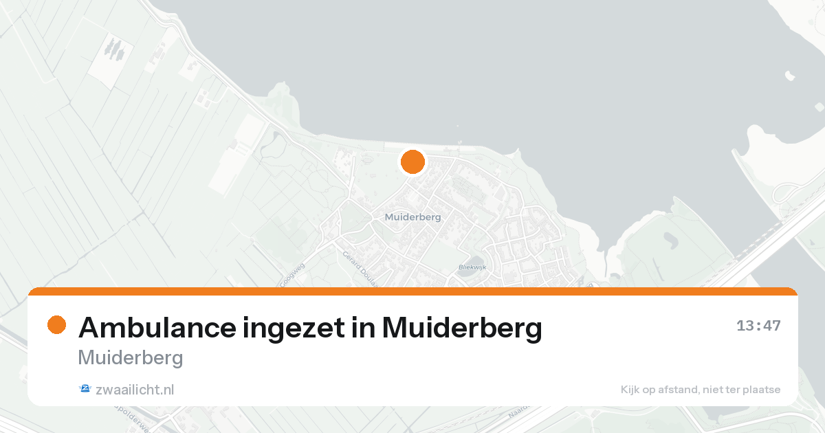 Ambulance ingezet in Muiderberg — 31 jan 2026