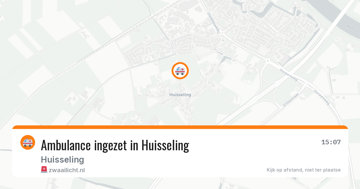 Ambulance ingezet in Huisseling — 2 mei 2026