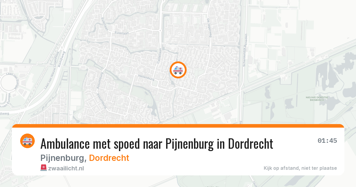 Ambulance met spoed naar Pijnenburg in Dordrecht — 19 jan 2026