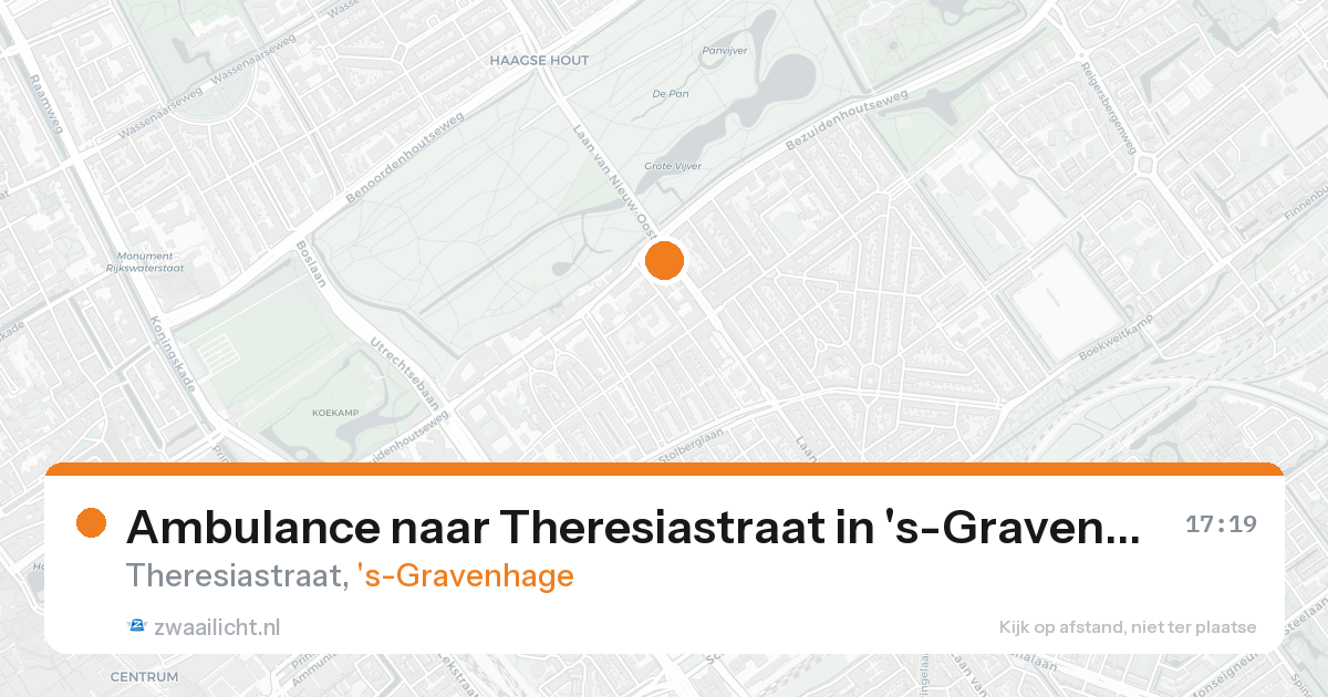 Ambulance naar Theresiastraat in 's-Gravenhage — 21 aug 2026