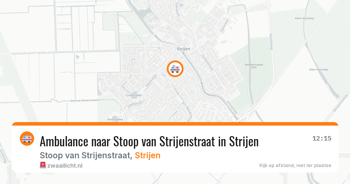 Ambulance naar Stoop van Strijenstraat in Strijen — 4 aug 2026