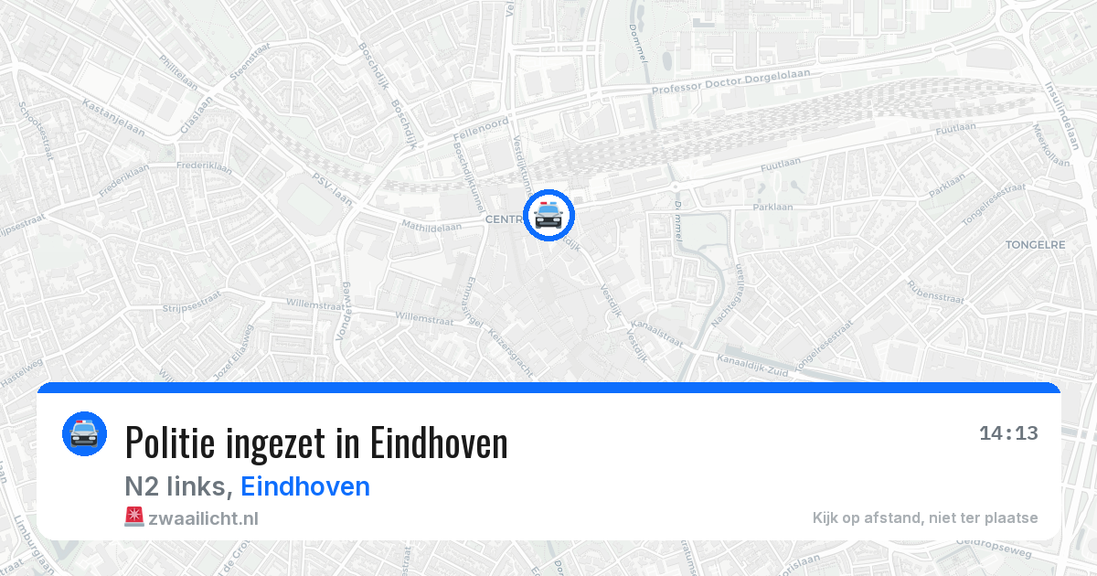 Politie ingezet in Eindhoven — 2 jul 2026 | 🚨 Zwaailicht.nl