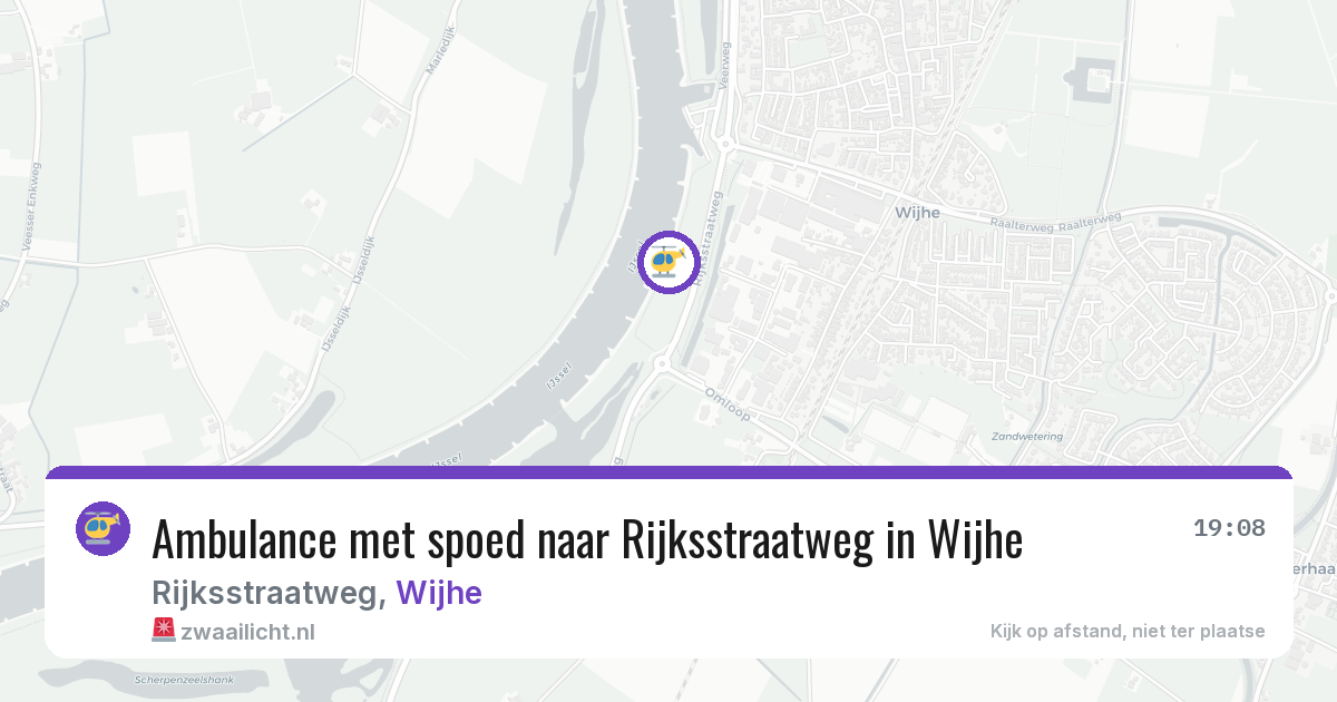 Ambulance met spoed naar Rijksstraatweg in Wijhe — 28 jun 2026