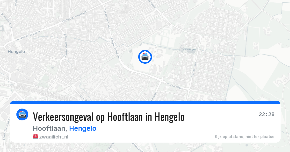 Verkeersongeval op Hooftlaan in Hengelo — 19 jun 2026