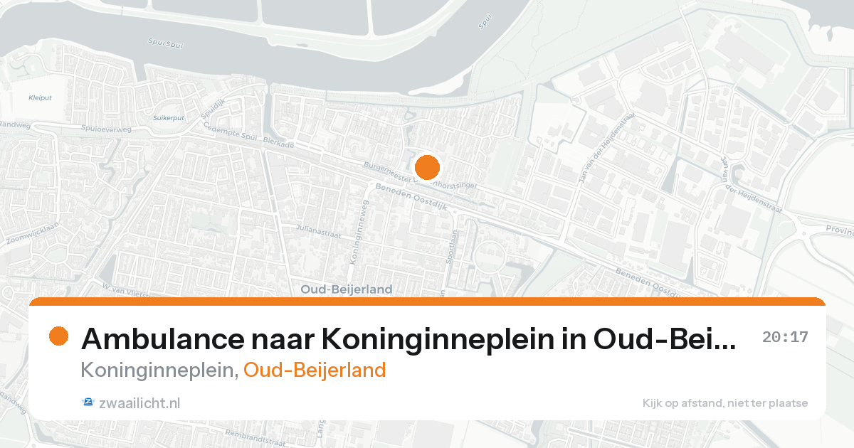 Ambulance naar Koninginneplein in Oud-Beijerland — 23 aug 2026