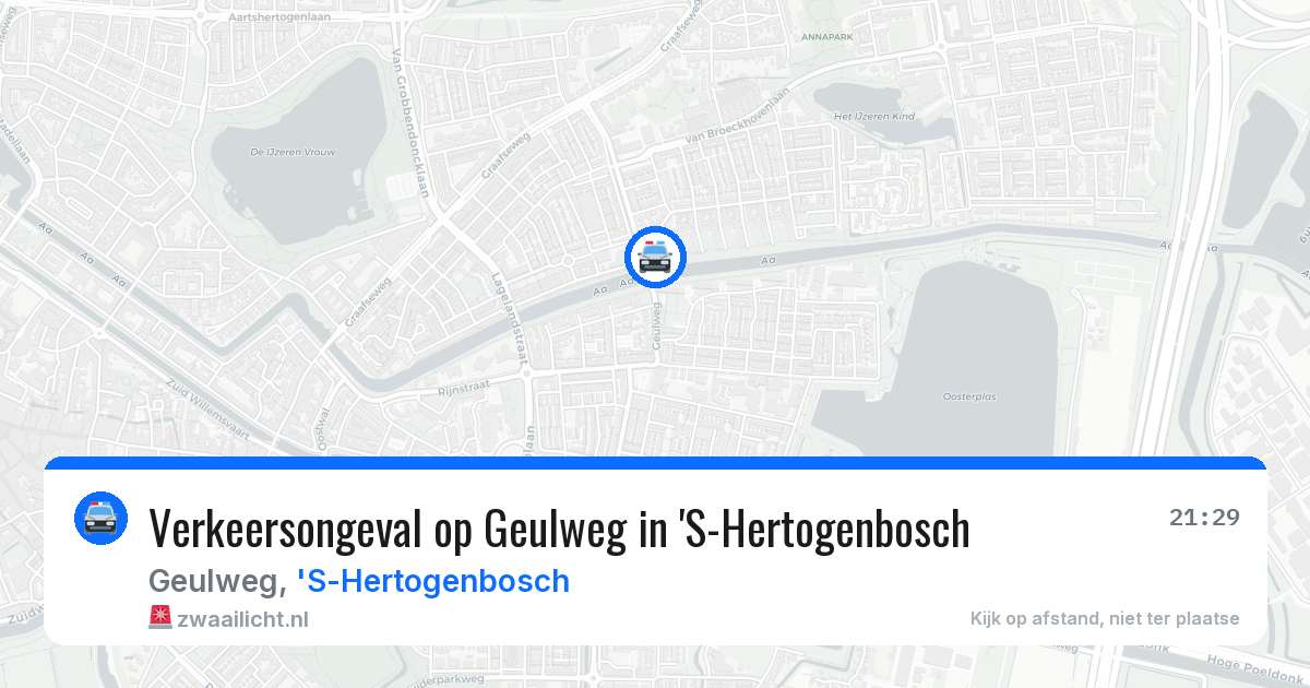 Verkeersongeval op Geulweg in 'S-Hertogenbosch — 28 jun 2026