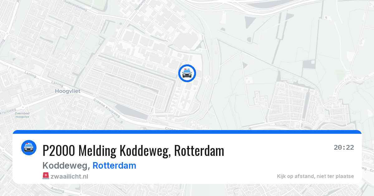 P2000 Melding Koddeweg, Rotterdam — 2 mei 2026