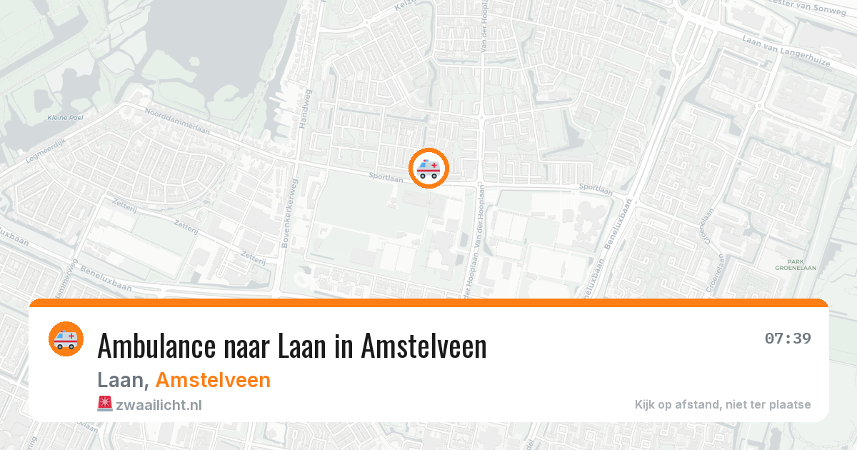 Ambulance naar Laan in Amstelveen — 11 aug 2026