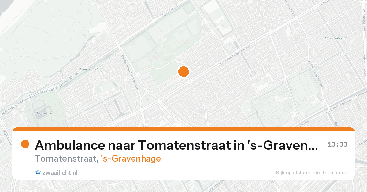 Ambulance naar Tomatenstraat in 's-Gravenhage — 17 mei 2026