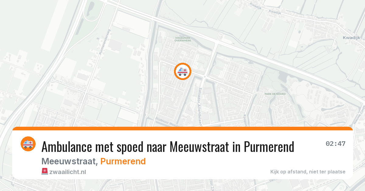 Ambulance met spoed naar Meeuwstraat in Purmerend — 29 jan 2026
