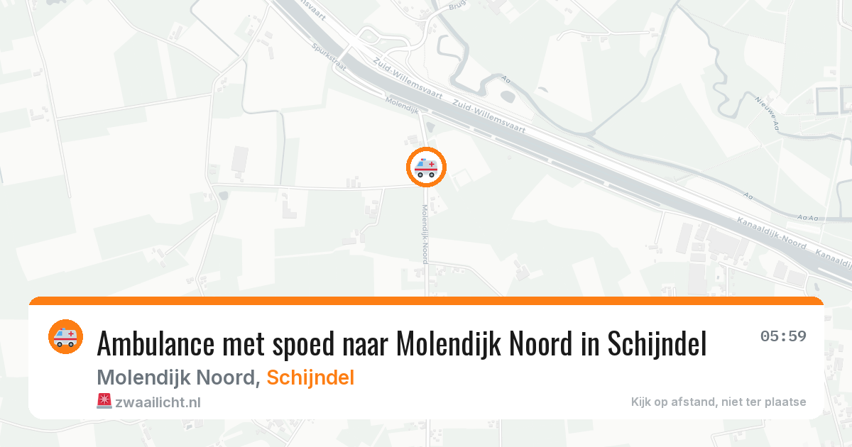 Ambulance met spoed naar Molendijk Noord in Schijndel — 22 mrt 2026
