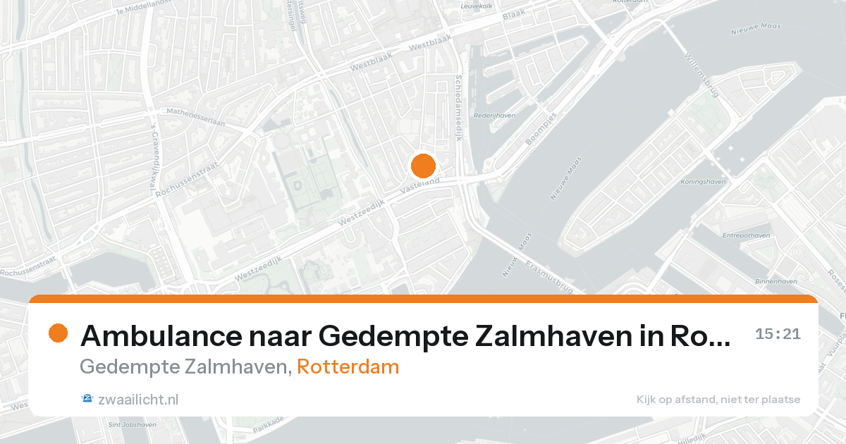 Ambulance naar Gedempte Zalmhaven in Rotterdam — 23 aug 2026