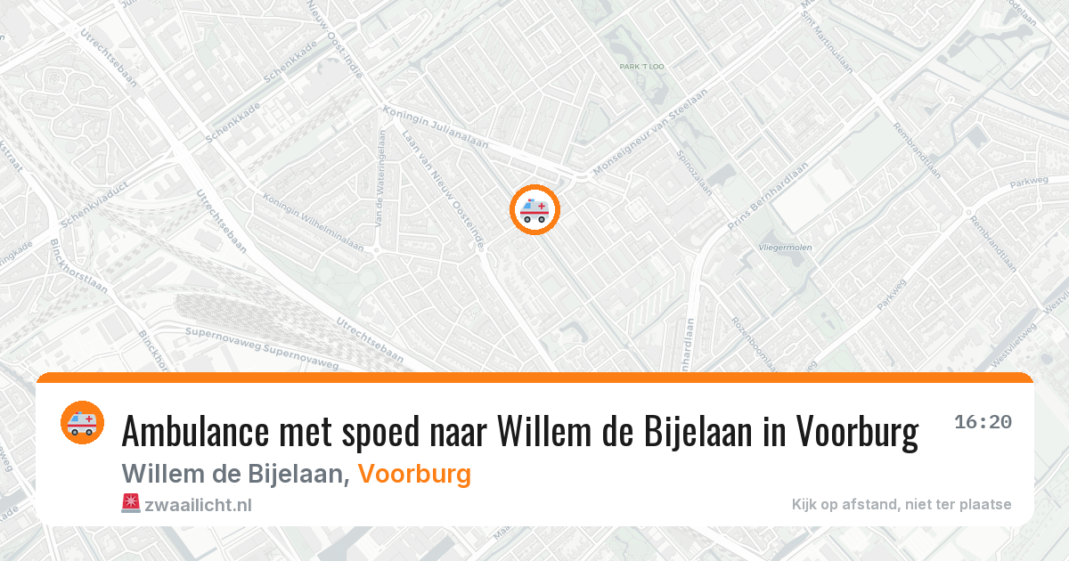 Ambulance met spoed naar Willem de Bijelaan in Voorburg — 27 apr 2026