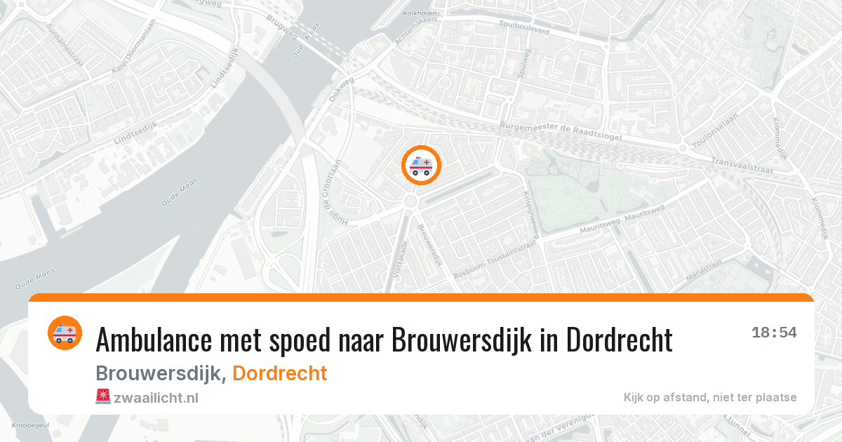 Ambulance met spoed naar Brouwersdijk in Dordrecht — 21 jan 2026