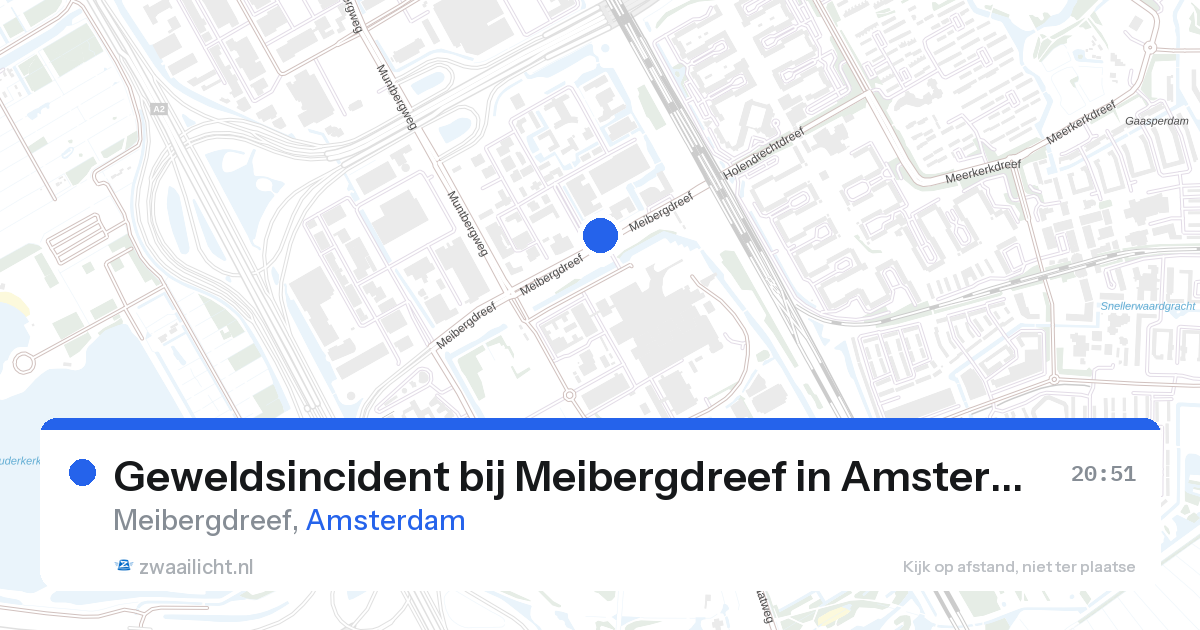 Geweldsincident bij Meibergdreef in Amsterdam — 26 aug 2026