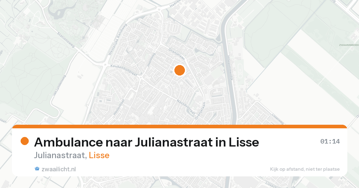 Ambulance naar Julianastraat in Lisse — 15 aug 2026