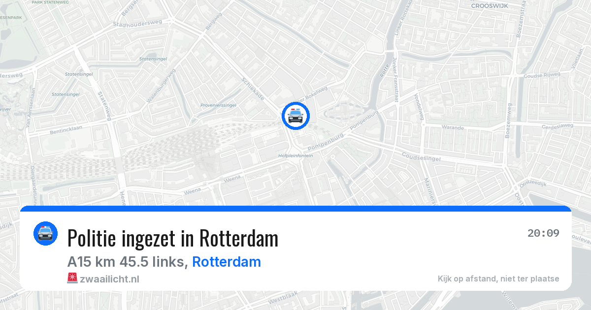 Politie ingezet in Rotterdam — 26 jun 2026 | 🚨 Zwaailicht.nl