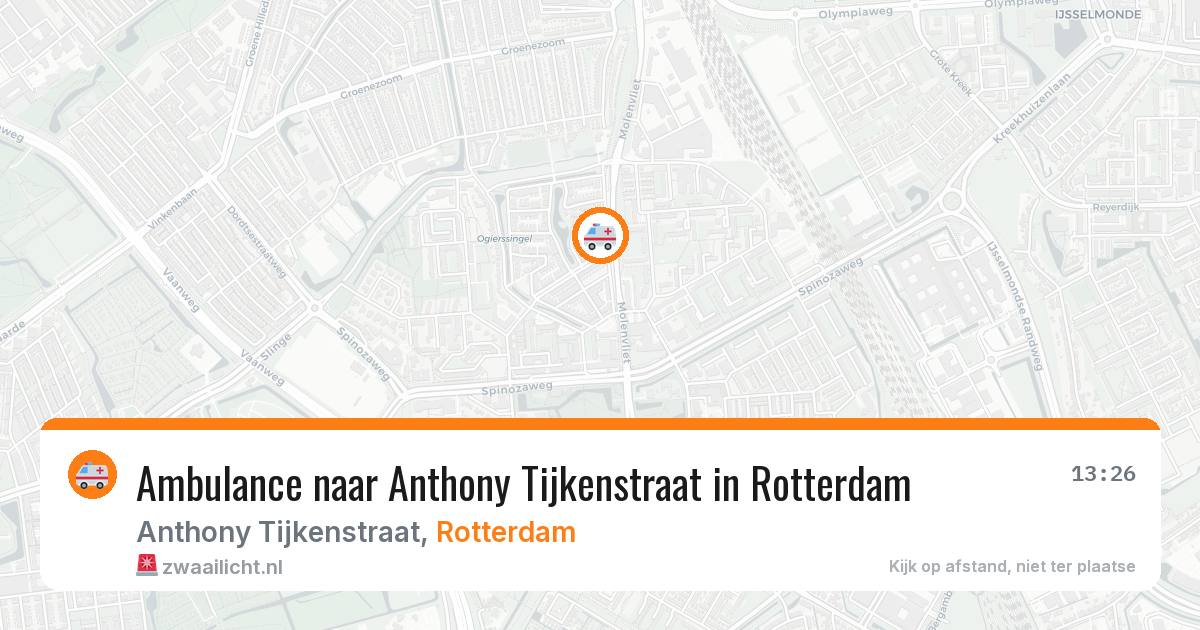 Ambulance naar Anthony Tijkenstraat in Rotterdam — 17 jun 2026