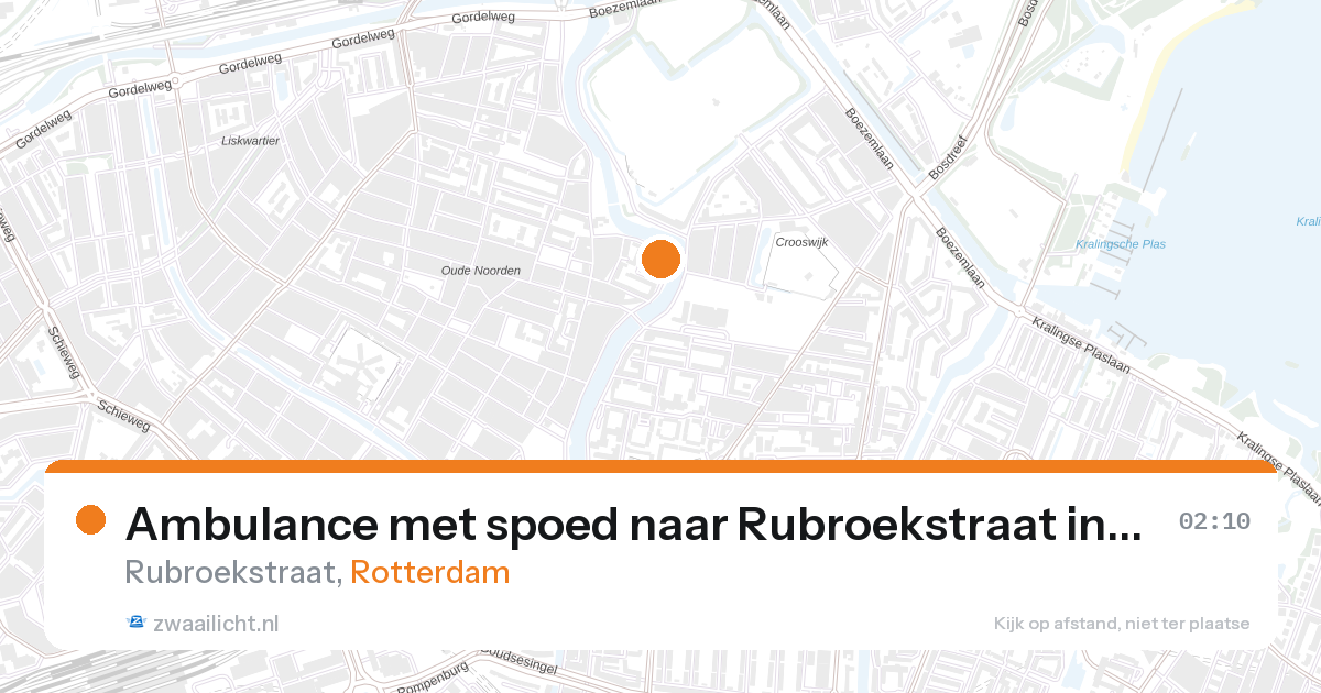 Ambulance met spoed naar Rubroekstraat in Rotterdam — 28 aug 2026