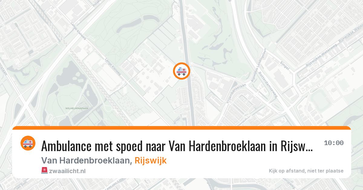 Ambulance met spoed naar Van Hardenbroeklaan in Rijswijk — 5 jul 2026