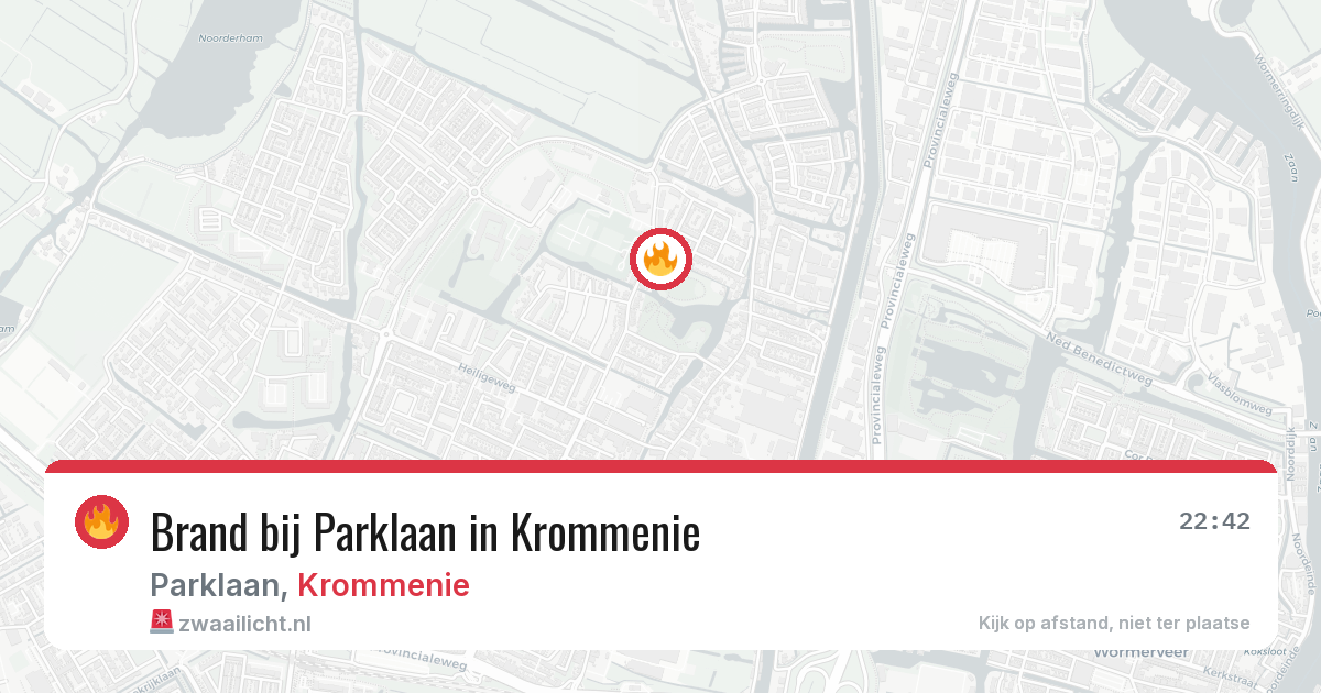 Brand bij Parklaan in Krommenie — 6 jul 2026